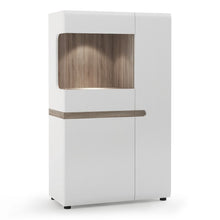 Load image into Gallery viewer, Chelsea Living White Low Display Cabinet with a Truffle Oak Trim