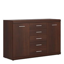 Load image into Gallery viewer, Imperial Dark Mahogany Melamine 2 Door 5 Drawer Sideboard