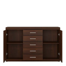 Load image into Gallery viewer, Imperial Dark Mahogany Melamine 2 Door 5 Drawer Sideboard
