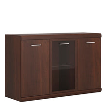 Load image into Gallery viewer, Imperial Dark Mahogany Melamine 3 Door Glazed Sideboard