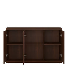Load image into Gallery viewer, Imperial Dark Mahogany Melamine 3 Door Glazed Sideboard