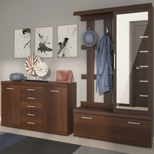 Load image into Gallery viewer, Imperial Dark Mahogany Melamine 2 Door 5 Drawer Sideboard