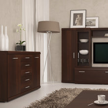 Load image into Gallery viewer, Imperial Dark Mahogany Melamine 2 Door 5 Drawer Sideboard