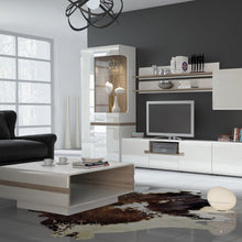 Load image into Gallery viewer, Chelsea Living White Tall Glazed Wide Display Cabinet with a Truffle Oak Trim (Right Display)