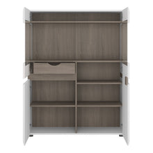 Load image into Gallery viewer, Chelsea Living White Low Wide Display Cabinet with a Truffle Oak Trim