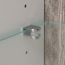 Load image into Gallery viewer, Chelsea Living White Low Wide Display Cabinet with a Truffle Oak Trim