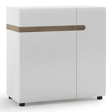 Load image into Gallery viewer, Chelsea Living Small White 1 Drawer 2 Door Sideboard with a Truffle Oak Trim