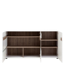 Load image into Gallery viewer, Chelsea Living White 3 Door Glazed Sideboard with a Truffle Oak Trim