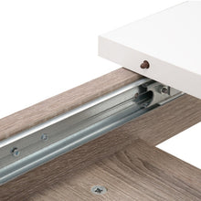 Load image into Gallery viewer, Chelsea Living Extending White Dining Table with a Truffle Oak Trim