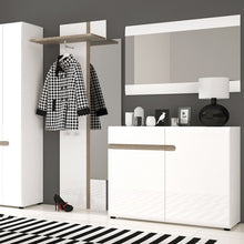 Load image into Gallery viewer, Chelsea Living White 1 Drawer 2 Door Sideboard with a Truffle Oak Trim