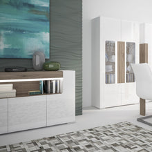 Load image into Gallery viewer, Toronto 3 Door Sideboard with Open Shelving and Plexi Lighting