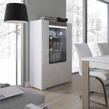Load image into Gallery viewer, Toronto Low Glazed 2 Door Display Cabinet with Internal Shelves and Plexi Lighting