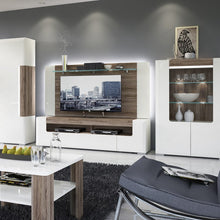 Load image into Gallery viewer, Toronto Low Glazed 2 Door Display Cabinet with Internal Shelves and Plexi Lighting