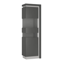 Load image into Gallery viewer, Lyon Platinum/Light Grey Gloss Tall Narrow Display Cabinet (Right or Left Hand)