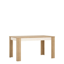 Load image into Gallery viewer, Lyon Riviera Oak/White High Gloss Medium Extending Dining Table