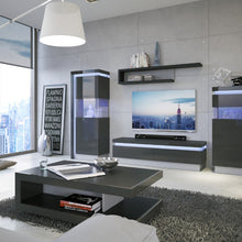 Load image into Gallery viewer, Lyon Platinum/Light Grey Gloss Tall Narrow Display Cabinet (Right or Left Hand)