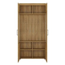 Load image into Gallery viewer, Cortina Grandson Oak Tall Wide 2 Door Glazed Display Cabinet