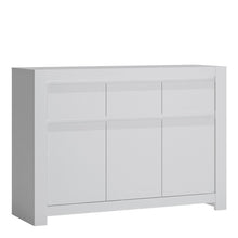 Load image into Gallery viewer, Novi Alpine White 3 Door 3 Drawer Sideboard