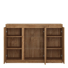 Load image into Gallery viewer, Fribo 3 Door Glazed Display Centre Oak Sideboard