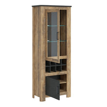 Load image into Gallery viewer, Rapallo Chestnut/Matera Grey 2 Doors Wine Rack Display Cabinet