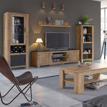 Load image into Gallery viewer, Rapallo Chestnut/Matera Grey 2 Doors Wine Rack Display Cabinet