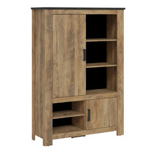 Load image into Gallery viewer, Rapallo Chestnut/Matera Grey 2 Doors 5 Shelves Display Cabinet