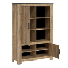 Load image into Gallery viewer, Rapallo Chestnut/Matera Grey 2 Doors 5 Shelves Display Cabinet