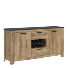 Load image into Gallery viewer, Rapallo Chestnut/Matera Grey 2 Door 2 Drawer Wine Rack Sideboard