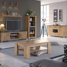 Load image into Gallery viewer, Rapallo Chestnut/Matera Grey 2 Door 2 Drawer Wine Rack Sideboard
