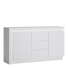 Load image into Gallery viewer, Lyon White High Gloss 2 Door 3 Drawer Sideboard with LED Lighting
