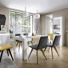 Load image into Gallery viewer, Lyon White High Gloss Medium Extending Dining Table