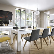 Load image into Gallery viewer, Lyon White High Gloss Large Extending Dining Table