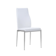 Load image into Gallery viewer, Milan High Back White Faux Leather Dining Chairs (Pair)