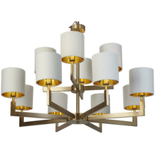 Load image into Gallery viewer, Serene Ealga 4 + 8 Arm Antique Brass Finish Chandelier