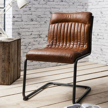 Load image into Gallery viewer, Capri Brown Leather Dining Chair