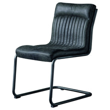 Load image into Gallery viewer, Capri Antique Ebony Leather Dining Chair