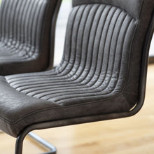 Load image into Gallery viewer, Capri Antique Ebony Leather Dining Chair