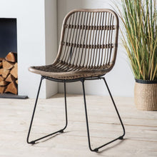 Load image into Gallery viewer, Raya Brown Rattan Dining Chairs (Pair)