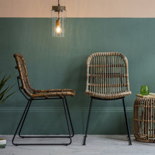 Load image into Gallery viewer, Raya Brown Rattan Dining Chairs (Pair)