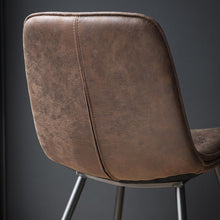 Load image into Gallery viewer, Newton Brown Faux Leather Dining Chairs (Pair)