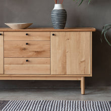 Load image into Gallery viewer, Kingham Oak 2 Door  3 Drawer Sideboard