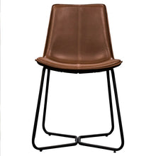 Load image into Gallery viewer, Hawking Brown Faux Leather Dining Chairs (Pair)