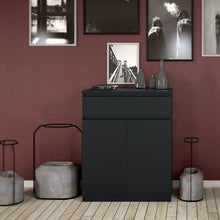 Load image into Gallery viewer, Naia Black Matt 1 Drawer 2 Doors Sideboard