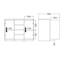 Load image into Gallery viewer, Naia Black Matt 4 Drawers 2 Doors Sideboard