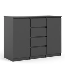 Load image into Gallery viewer, Naia Black Matt 4 Drawers 2 Doors Sideboard