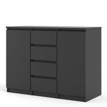 Load image into Gallery viewer, Naia Black Matt 4 Drawers 2 Doors Sideboard