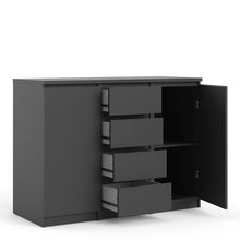 Load image into Gallery viewer, Naia Black Matt 4 Drawers 2 Doors Sideboard