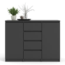 Load image into Gallery viewer, Naia Black Matt 4 Drawers 2 Doors Sideboard