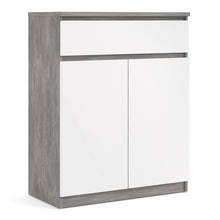 Load image into Gallery viewer, Naia Concrete/White High Gloss 1 Drawer 2 Doors Sideboard