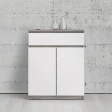 Load image into Gallery viewer, Naia Concrete/White High Gloss 1 Drawer 2 Doors Sideboard